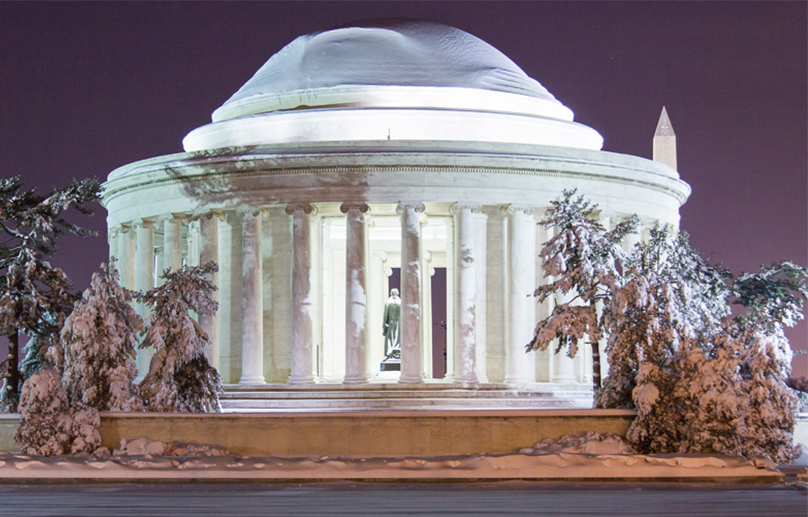 DC - Jefferson Memorial after Blizzard of 2010